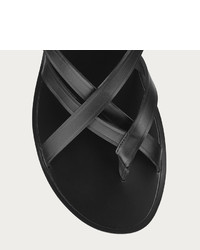 Bally Noha Black Leather Sandal