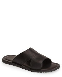 Nordstrom Shop Crete Leather Slide Sandal Size 12 125us 46eu Black