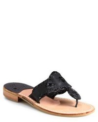 Jack Rogers Palm Beach Whipstitched Leather Sandals