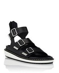Givenchy Rance Triple Buckle Sandals Black