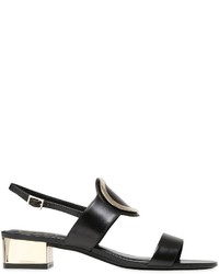 Roger Vivier 35mm Round Buckle Leather Sandals
