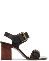 See by Chloe See By Chlo Buckled Leather Sandals Black