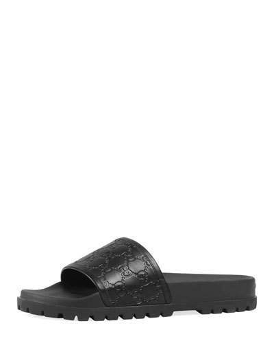 black gucci sandals