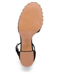 Valentino Soul Rockstud Leather Ankle Strap Sandals