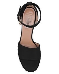 Valentino Soul Rockstud Leather Ankle Strap Sandals