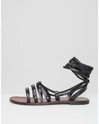 Pull&Bear Stud Detail Leather Sandals