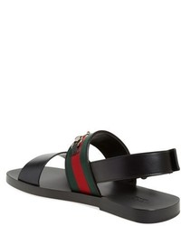 Gucci 'twelve Strap' Sandal In Nero Leather, ModeSens