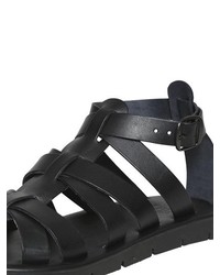 Zeus Caged Leather High Sandals