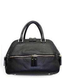 Plinio Visona 13505 Black Leather Shoulder Bag