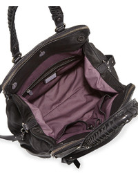 Kooba Angela Leather Satchel Bag Black
