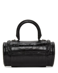 Balenciaga Black Croc Round Bag