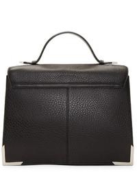 Mackage Black Leather Jori Satchel Bag