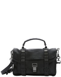 Proenza Schouler Black Leather Ps1 Tiny Studded Convertible Satchel