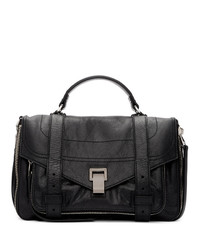 Proenza Schouler Black Medium Zip Ps1 Messenger Bag