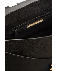 Christopher Kane Buckled Textured Leather Shoulder Bag