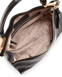 Foley + Corinna Dione Leather Messenger Bag Black
