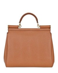 Dolce & Gabbana Sicily Dauphine Leather Top Handle Bag