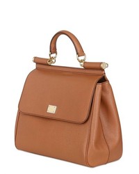 Dolce & Gabbana Sicily Dauphine Leather Top Handle Bag