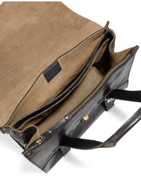 Will Leather Goods Everett Leather Satchel Shoulder Bag Black