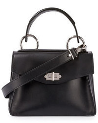 Proenza Schouler Hava Small Leather Top Handle Satchel Bag Black