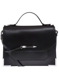 Mackage Jori S5 Medium Black Leather Satchel Bag