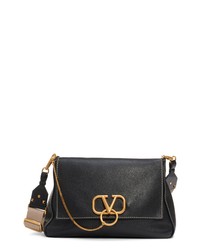 Valentino Garavani Large V Ring Leather Shoulder Bag