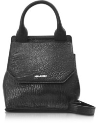 McQ by Alexander McQueen Mcq Alexander Mcqueen Mini Ruin Black Pebbled Leather Top Handle Bag