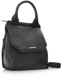 McQ by Alexander McQueen Mcq Alexander Mcqueen Mini Ruin Black Pebbled Leather Top Handle Bag