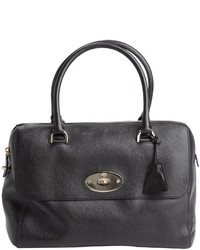 Mulberry Black Textured Leather Top Handle Satchel
