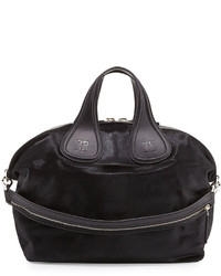 Givenchy Nightingale Medium Leather Satchel Bag Black