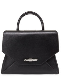 Givenchy Obsedia Top Handle Small Leather Satchel Bag Black