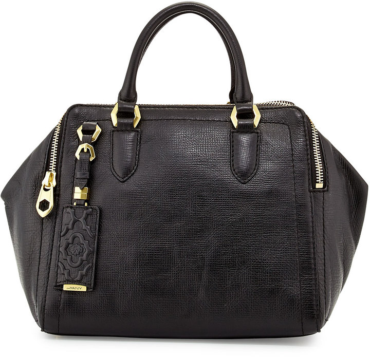 Oryany Justine Leather Top Zip Satchel Bag Black | Where to buy & how ...