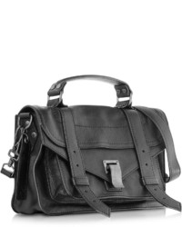 Proenza Schouler Ps1 Tiny Black Lux Leather Satchel Bag