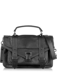 Proenza Schouler Ps1 Tiny Black Lux Leather Satchel Bag