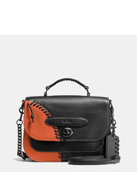 Coach Rip And Repair Small Link Messenger In Leather