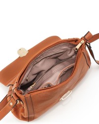 Rr Leather Flap Front Leather Shoulder Bag