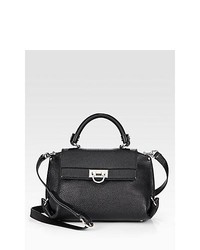 Salvatore Ferragamo Sofia Small Leather Top Handle Bag Black