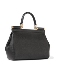 Dolce & Gabbana Sicily Small Textured Leather Tote
