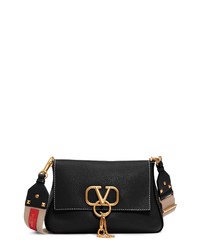 Valentino Garavani Small V Ring Leather Shoulder Bag