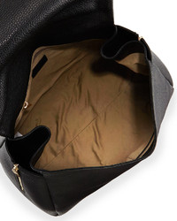 Versace Top Handle Leather Satchel Bag Black