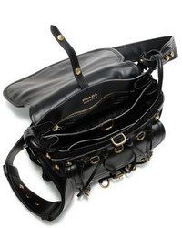 Prada Velvet Leather Corsaire Messenger Bag