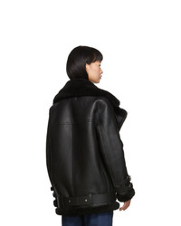 Acne Studios Black Shearling Velocite Jacket