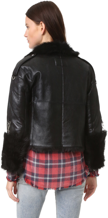 R 13 R13 Reversible Shearling Moto Jacket 3 195 shopbop