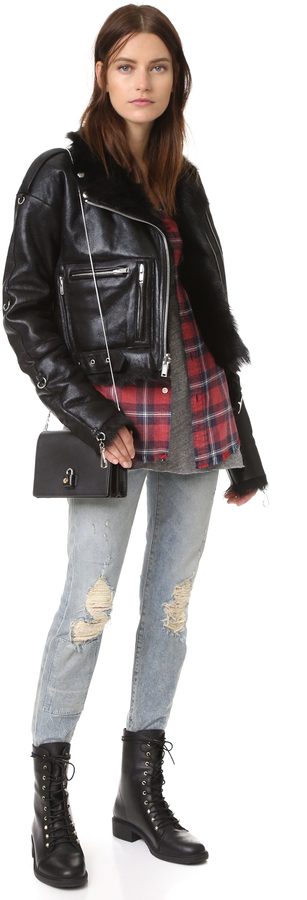 R 13 R13 Reversible Shearling Moto Jacket 3 195 shopbop