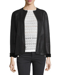 Isabel Marant Reversible Shearling Lined Leather Jacket Black