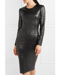 Tom Ford Croc Effect Lacquered Jersey Dress
