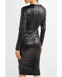 Tom Ford Croc Effect Lacquered Jersey Dress