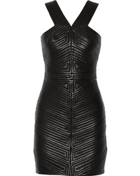 Balmain Quilted Leather Mini Dress