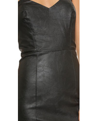 Myne Strapless Faux Leather Dress
