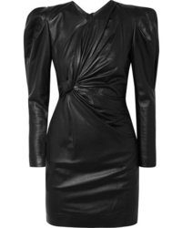 Isabel Marant Cobe Twisted Leather Mini Dress